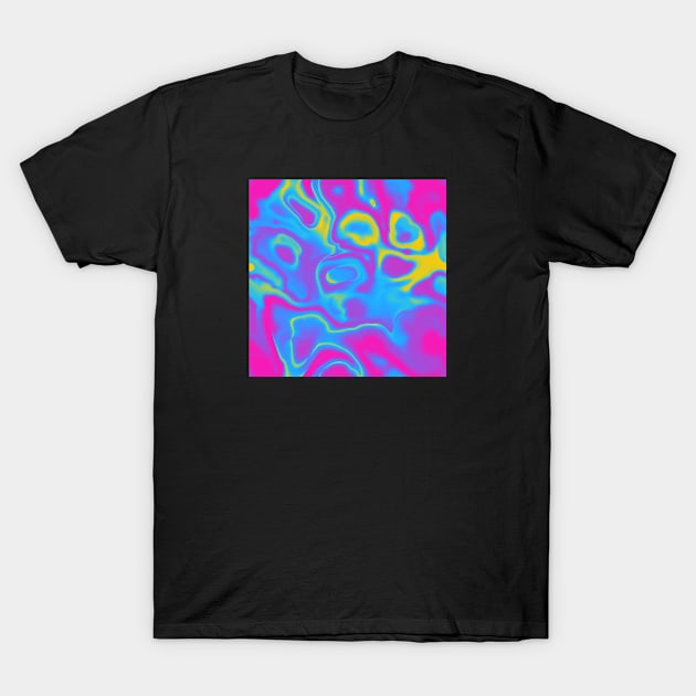 Pan Pride Abstract Swirled Spilled Paint T-Shirt by VernenInk